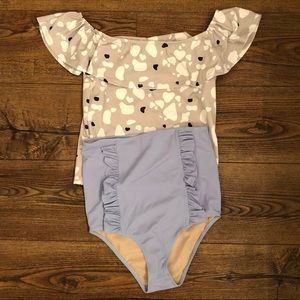 KJ big girls swim set size 12/13 NWOT